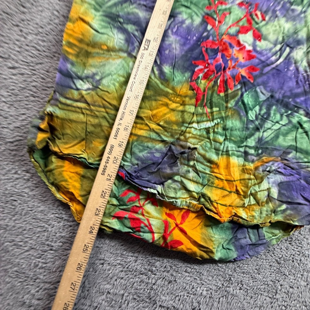 Tropical Tantrum Womens M Tie Dye Floral Top Sleeveless Colorful Festival - Picture 6 of 7